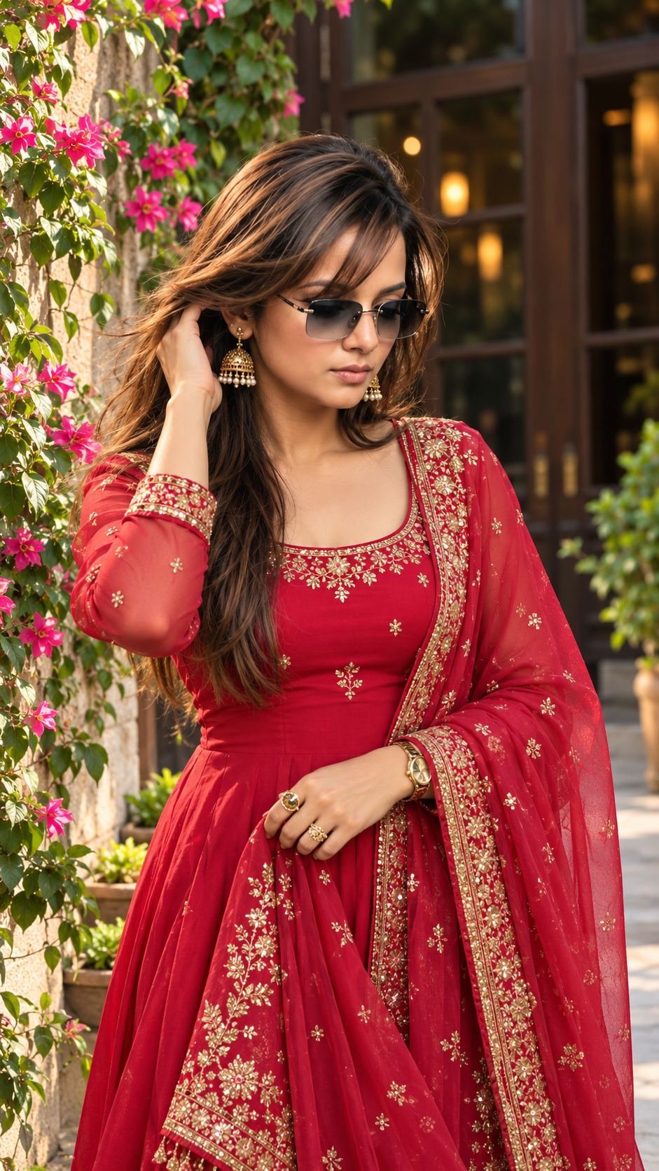 young woman standing outdoors