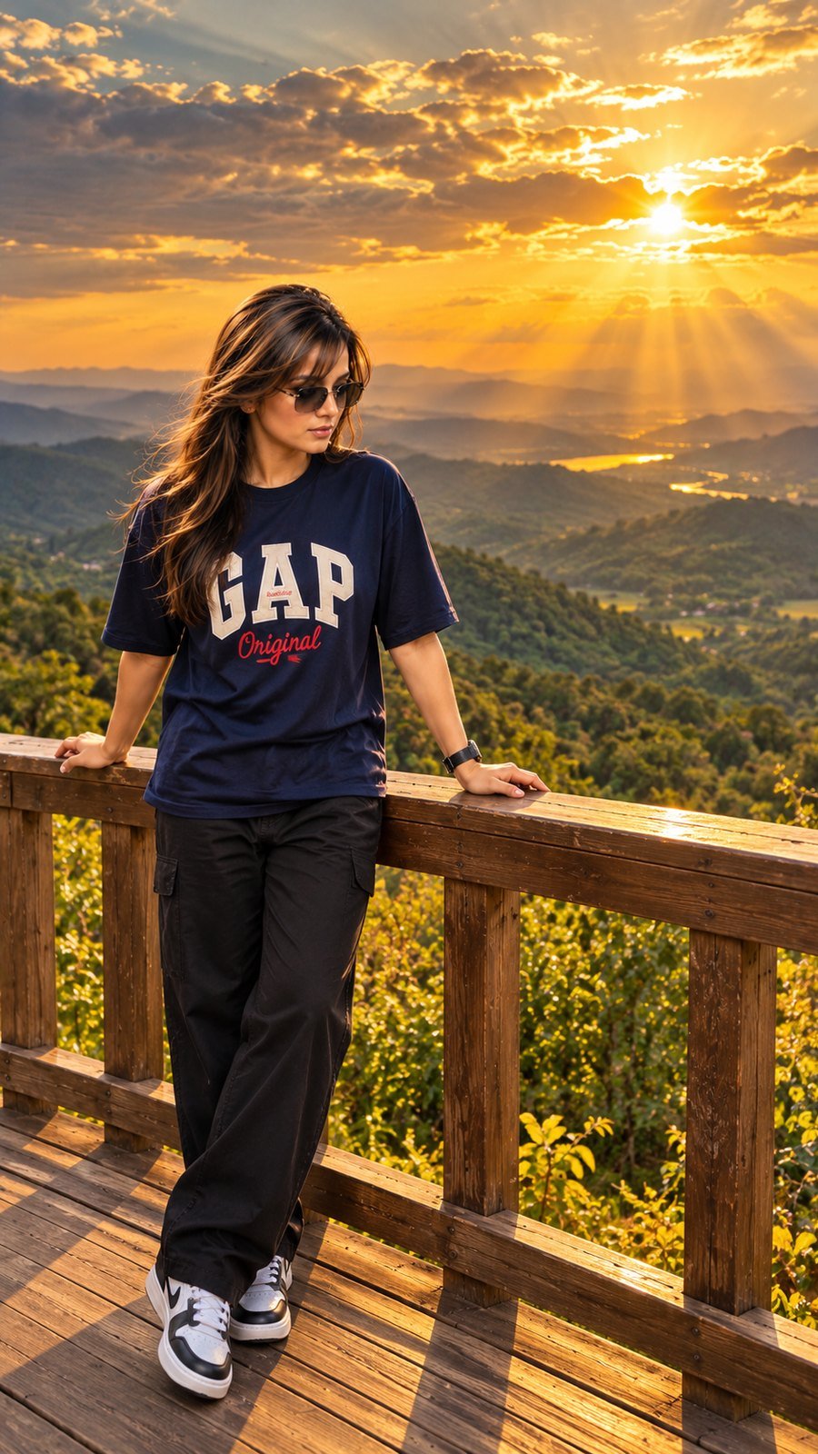 young girl standing outdoors